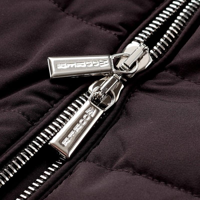 【SALE】ムーレー MOORER ／ 撥水二軸性ストレッチマットナイロンライダースダウンジャケット「FILIPPO-KN」（BORDEAUX／ダークボルドー）の画像