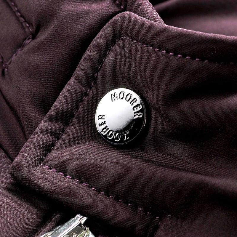 【SALE】ムーレー MOORER ／ 撥水二軸性ストレッチマットナイロンライダースダウンジャケット「FILIPPO-KN」（BORDEAUX／ダークボルドー）の画像
