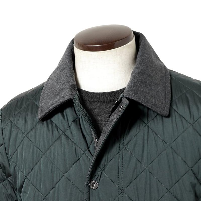 【SALE】ムーレー MOORER ／ 撥水超軽量ストレッチマットナイロンキルティングブルゾン「DARDANO-S3C」（MALACHITE／マラカイトグリーン）の画像