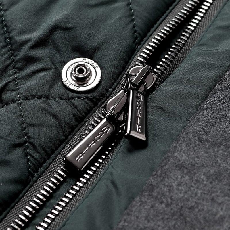 【SALE】ムーレー MOORER ／ 撥水超軽量ストレッチマットナイロンキルティングブルゾン「DARDANO-S3C」（MALACHITE／マラカイトグリーン）の画像