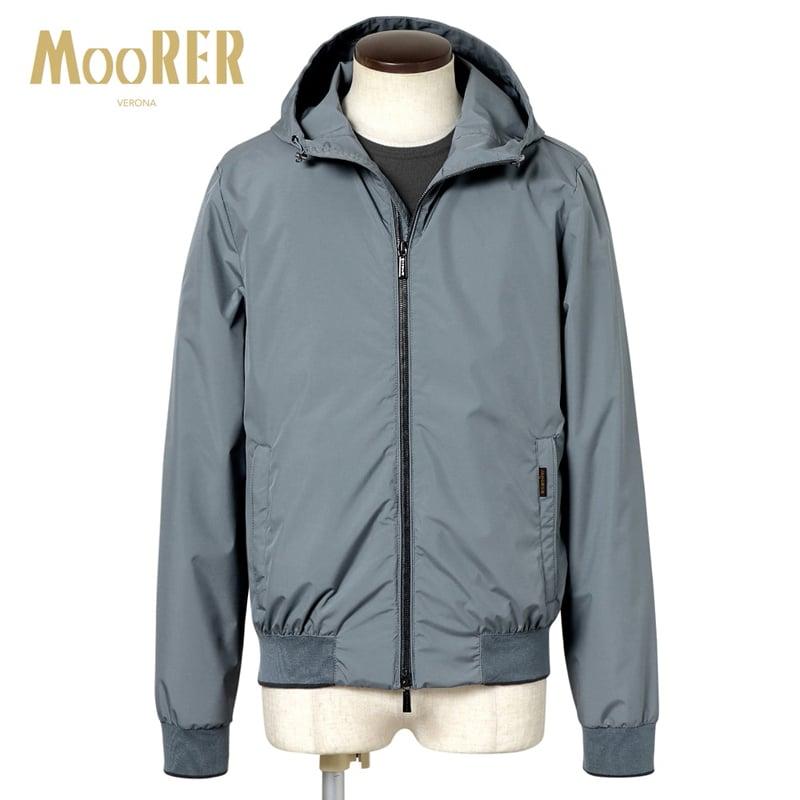 【美品】ムーレー MOORER フード　ブルゾン ジャケット　ブルー イタリア製 MOORER（ムーレー） 【SALE】ムーレー MOORER ／ 防水透湿ポリエステル