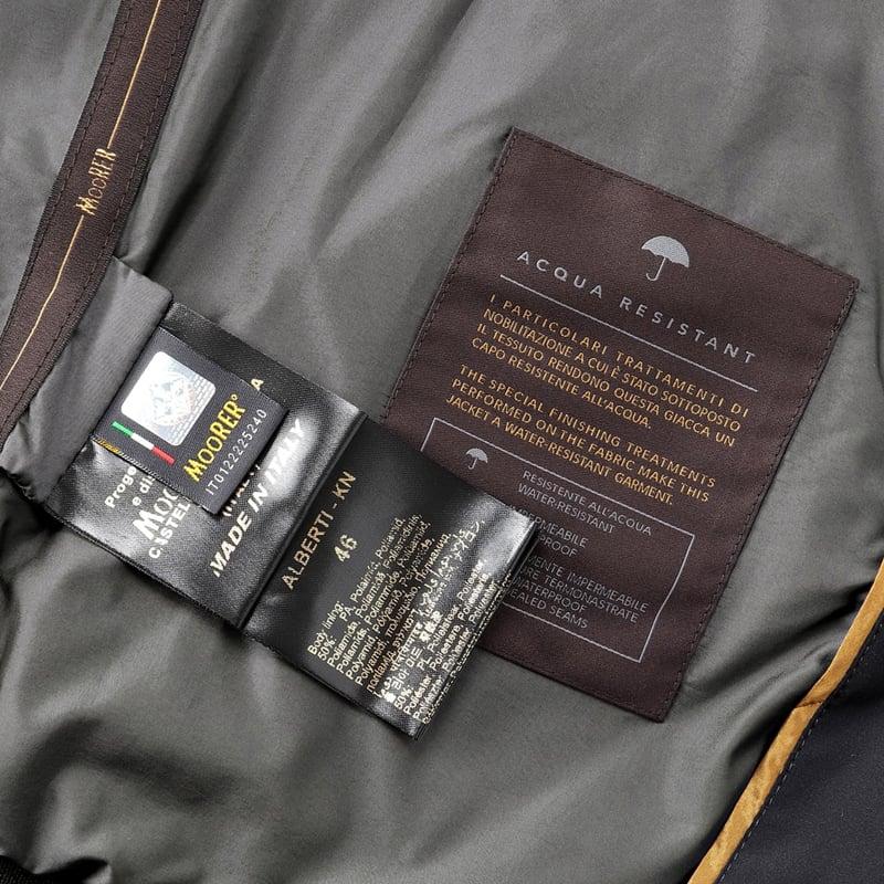 【SALE】 ムーレー MOORER ／国内正規品／ 撥水二軸性ストレッチマットナイロンスタンドカラーブルゾン「ALBERTI-KN」（DARK BLU／ダークネイビー）の画像