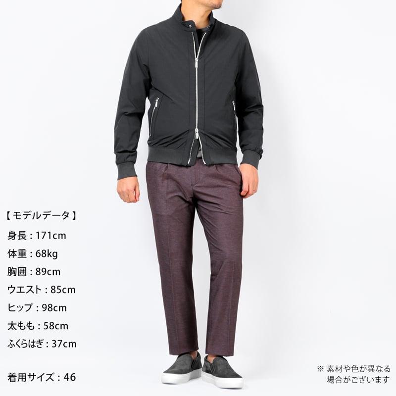 【SALE】 ムーレー MOORER ／国内正規品／ 撥水二軸性ストレッチマットナイロンスタンドカラーブルゾン「ALBERTI-KN」（DARK BLU／ダークネイビー）の画像
