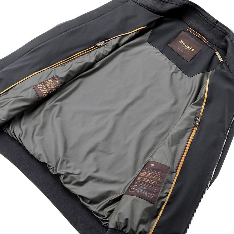 【SALE】 ムーレー MOORER ／国内正規品／ 撥水二軸性ストレッチマットナイロンスタンドカラーブルゾン「ALBERTI-KN」（DARK BLU／ダークネイビー）の画像