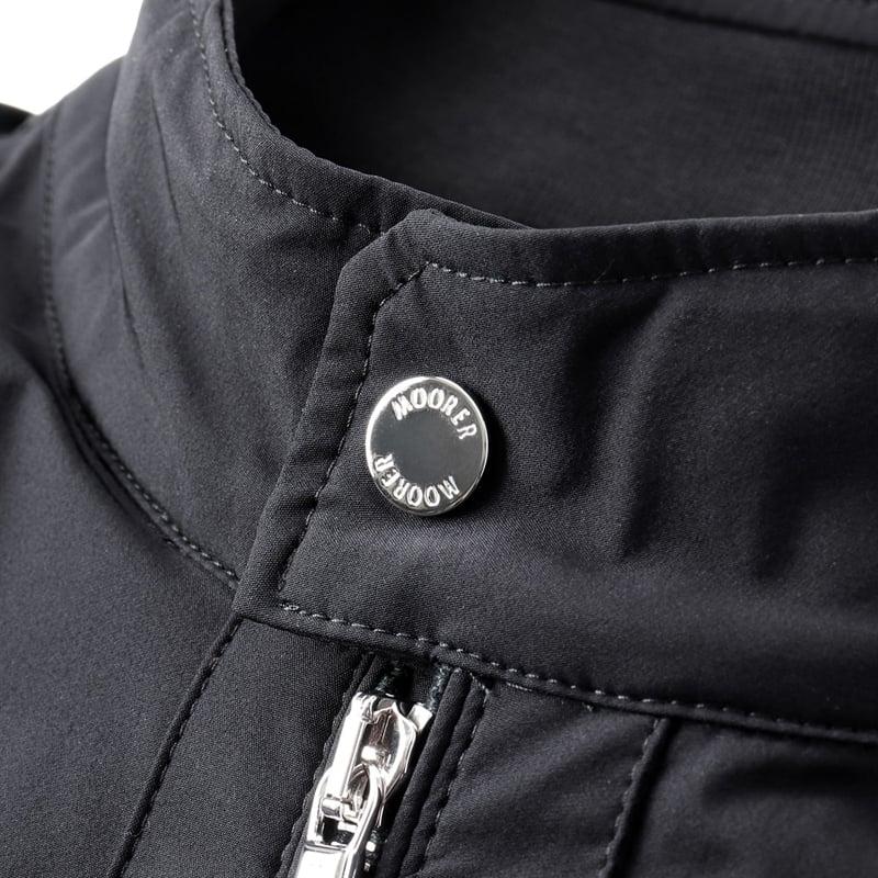【SALE】 ムーレー MOORER ／国内正規品／ 撥水二軸性ストレッチマットナイロンスタンドカラーブルゾン「ALBERTI-KN」（DARK BLU／ダークネイビー）の画像