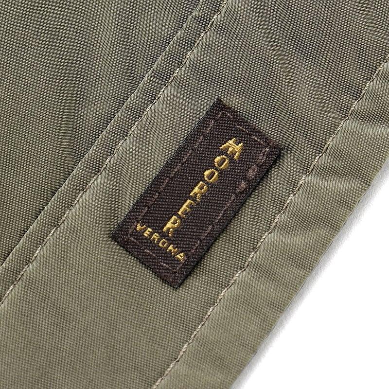 【SALE】 ムーレー MOORER ／国内正規品／ 撥水軽量シルキーマットナイロンシャツアウター「ATLAS-OS」（MILITARE／グレイッシュカーキ）の画像