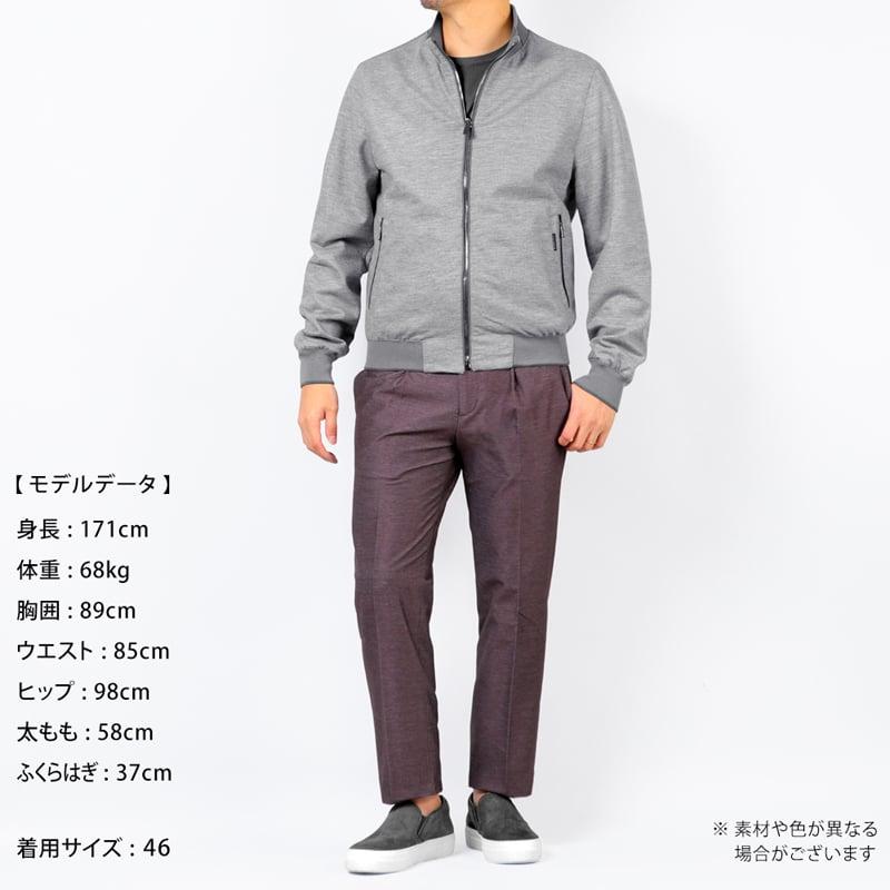 【SALE】 ムーレー MOORER ／国内正規品／ 撥水ウールカシミヤジャージーリバーシブルボンバージャケット「AXTEN-NJ」（BLU／ネイビー×ネイビー）の画像