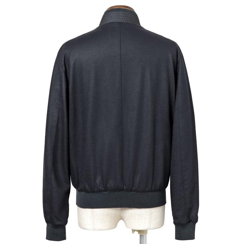 【SALE】 ムーレー MOORER ／国内正規品／ 撥水ウールカシミヤジャージーリバーシブルボンバージャケット「AXTEN-NJ」（BLU／ネイビー×ネイビー）の画像