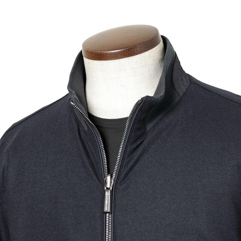 【SALE】 ムーレー MOORER ／国内正規品／ 撥水ウールカシミヤジャージーリバーシブルボンバージャケット「AXTEN-NJ」（BLU／ネイビー×ネイビー）の画像