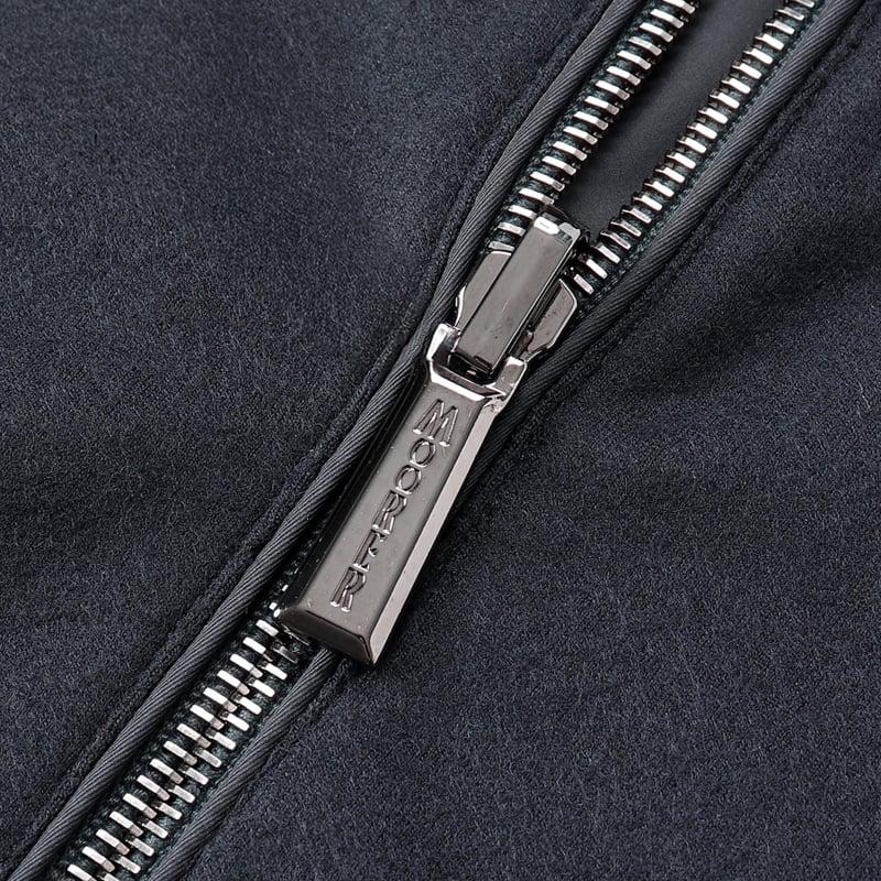 【SALE】 ムーレー MOORER ／国内正規品／ 撥水ウールカシミヤジャージーリバーシブルボンバージャケット「AXTEN-NJ」（BLU／ネイビー×ネイビー）の画像