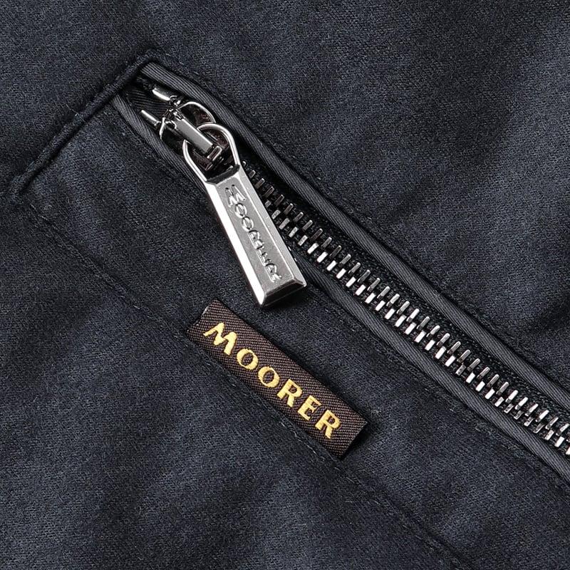 【SALE】 ムーレー MOORER ／国内正規品／ 撥水ウールカシミヤジャージーリバーシブルボンバージャケット「AXTEN-NJ」（BLU／ネイビー×ネイビー）の画像
