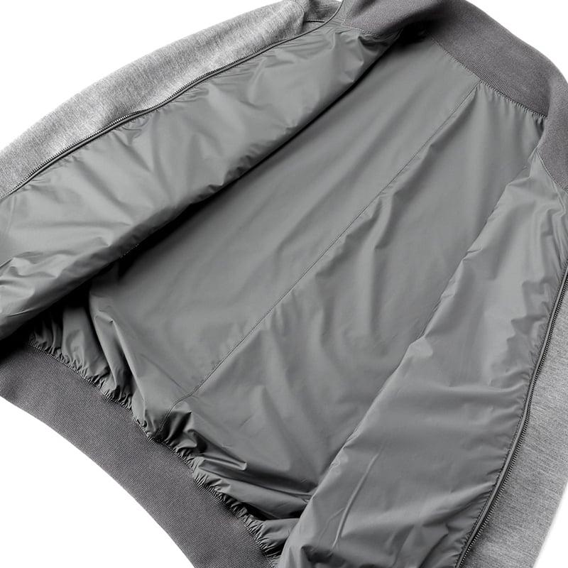 【SALE】 ムーレー MOORER ／国内正規品／ 撥水ウールカシミヤジャージーリバーシブルボンバージャケット「AXTEN-NJ」（GRIGIO／ライトグレー×グレー）の画像