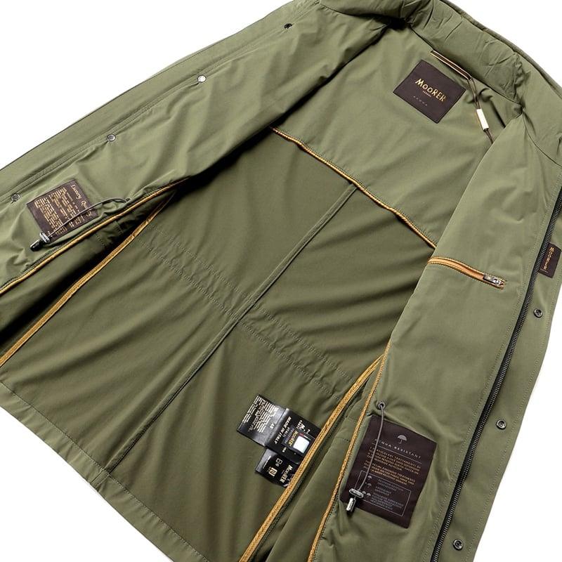 【SALE】 ムーレー MOORER ／国内正規品／ 撥水二軸性ストレッチマットナイロンM-65ジャケット「MANOLO-KN」（FELCE／ライトカーキ）の画像