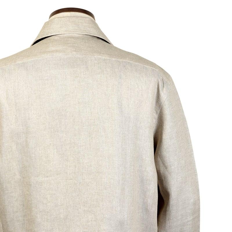 マリアサンタンジェロ イタリア製 リネン 100% サファリシャツ カーキ色 L 楽天市場】マリアサンタンジェロ リネン（カジュアルシャツ