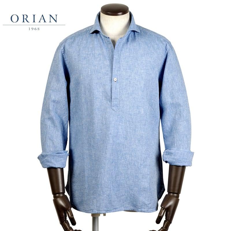 ORIAN オリアン ／ 25SS 製品洗いリネンコットンポプリンプルオーバー 