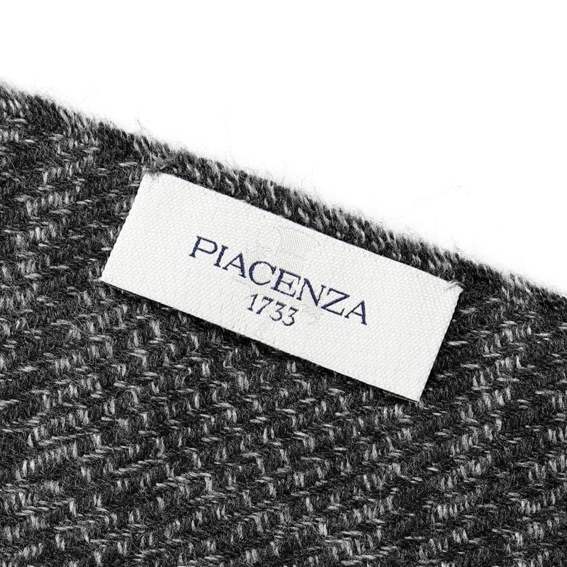 ピアチェンツァ シルクカシミヤ マフラー グレーxチャコールグレー【メンズ】 PIACENZA（ピアチェンツァ） PIACENZA ／ シルクカシミヤカルゼグレン