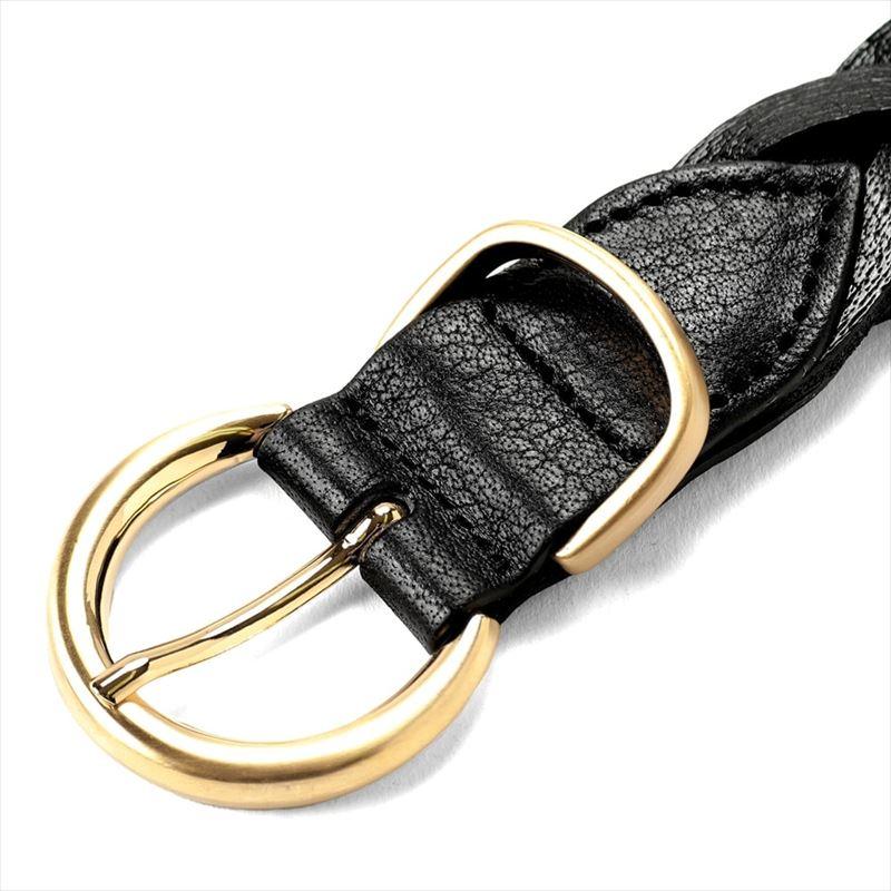 【美品】Saddler’s ゴールドバックル 30㎜幅 レザーメッシュベルト Saddler's サドラーズ Saddler's ／ コンビネーションゴールド