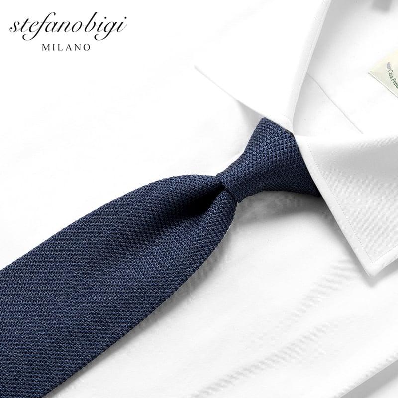 新品タグ付✨️Stefanobigi ステファノビジ ネクタイ 紺 ソリッド STEFANO BIGI（ステファノビジ） stefanobigi ／ 26SS Fermo Fossati