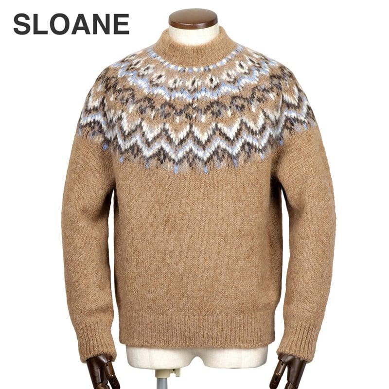 新品 SLOANE アルパカ×ウール ノルディッククルーネックセーター サイズ3 新品 SLOANE アルパカ×ウール ノルディッククルーネックセーター