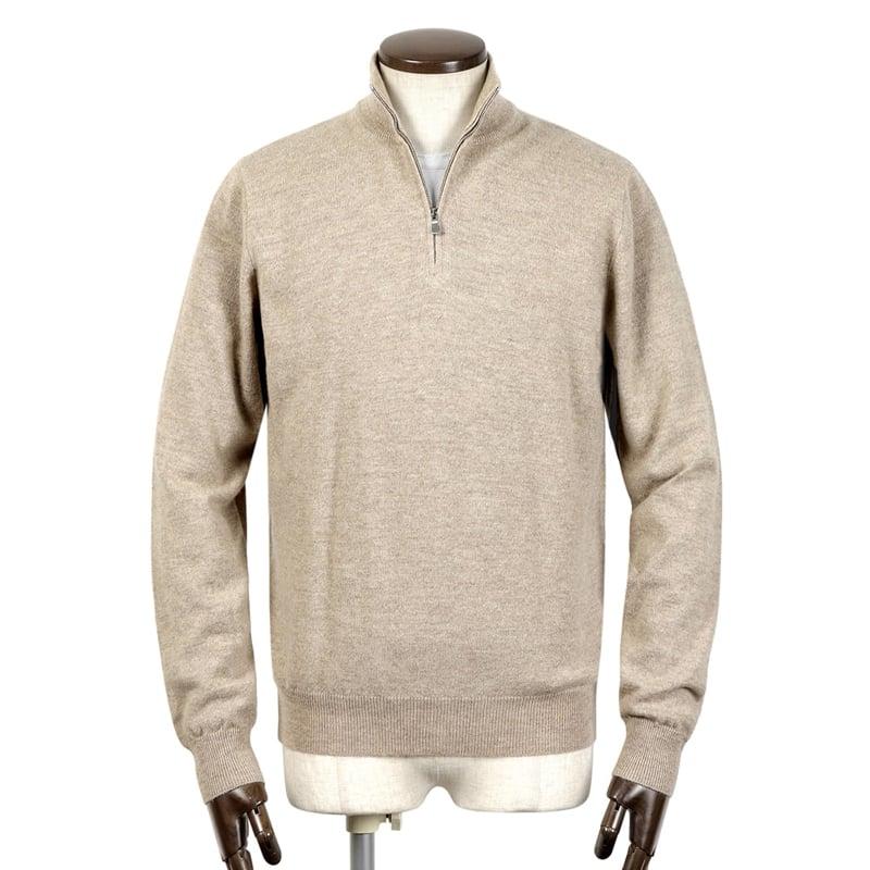 サンモリッツ S.Moritz ／ Super120'sウールカシミヤ12ゲージ立ち襟