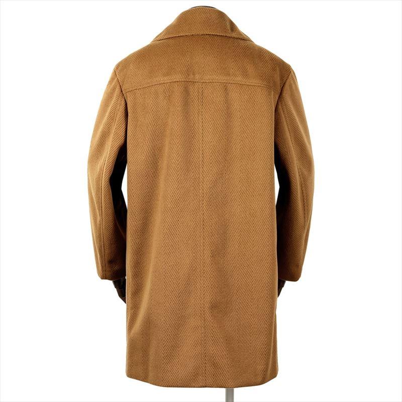 【SALE】ソレシティ Solleciti ／ 23-24AW カシミヤタッチポリエステルヘリンボーンピーコート「FSM0B3013040」（ブラウン）の画像
