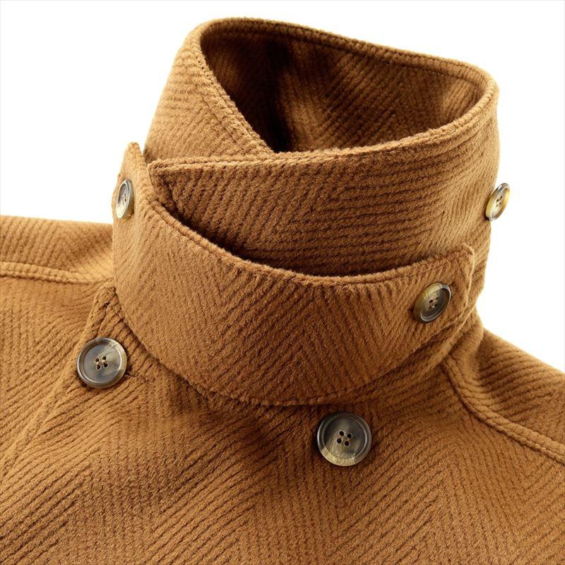 【SALE】ソレシティ Solleciti ／ 23-24AW カシミヤタッチポリエステルヘリンボーンピーコート「FSM0B3013040」（ブラウン）の画像