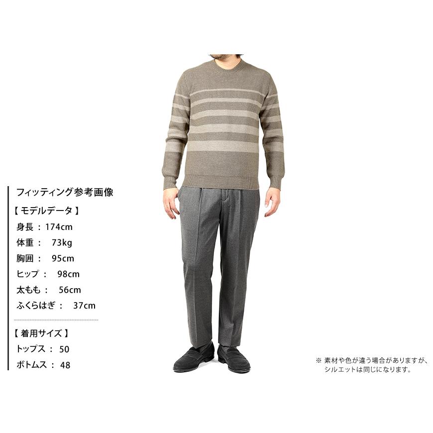 【SALE】セッテフィーリ カシミア Settefili Cashmere ／ 【国内正規品】 ／ ウール7ゲージリブ編みボーダークルーネックニット「｜ikinakikonashi｜09