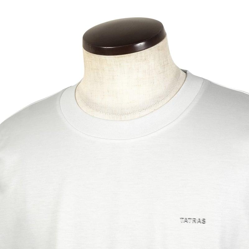 最終値下げ【極美品・春物】タトラス TATRAS クルーネック コットンニット TATRAS タトラス ／ スーピマコットン40ゲージスムース左胸＆首