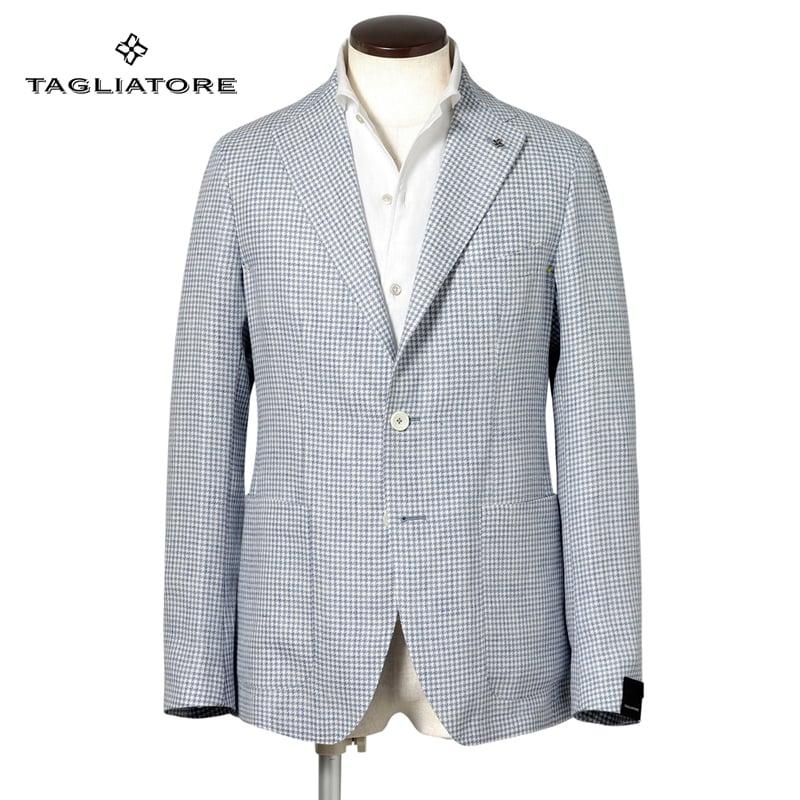 TAGLIATORE SAHARA ジャケット リネン ブルー ストライプ 46 TAGLIATORE SAHARA ジャケット リネン ブルー ストライプ 46