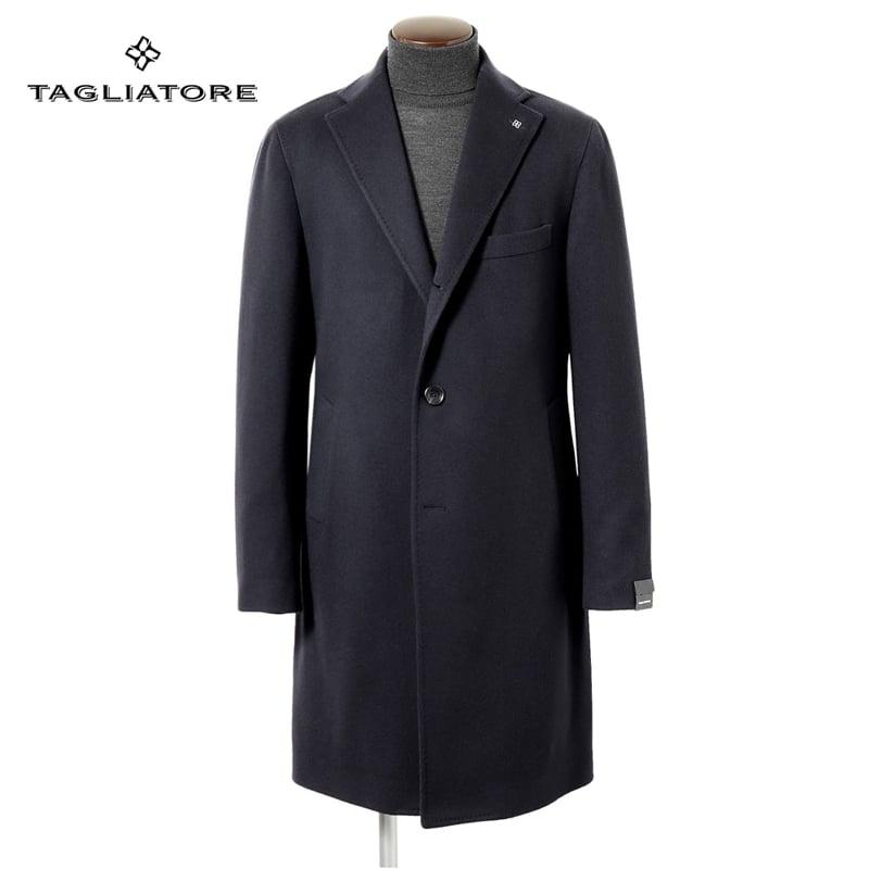 TAGLIATORE ネイビー ウールカシミアチェスターコートタリアトーレ