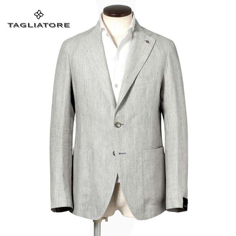 タリアトーレ TAGLIATORE ／国内正規品／ 26SS リネンウールヘリンボーン2Bジャケット「DAKAR」（アイスグレー）