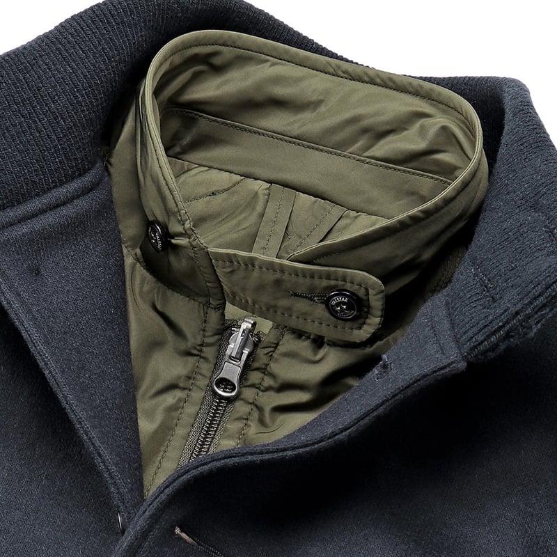 ヴァルスター Valstar ／ ウールナイロンミルドジャージーキルティングベスト付きバルスターブルゾン「VALSTARINO DETACHABLE VEST 407A.D081」（NAVYの画像