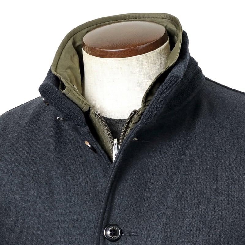 ヴァルスター Valstar ／ ウールナイロンミルドジャージーキルティングベスト付きバルスターブルゾン「VALSTARINO DETACHABLE VEST 407A.D081」（NAVYの画像