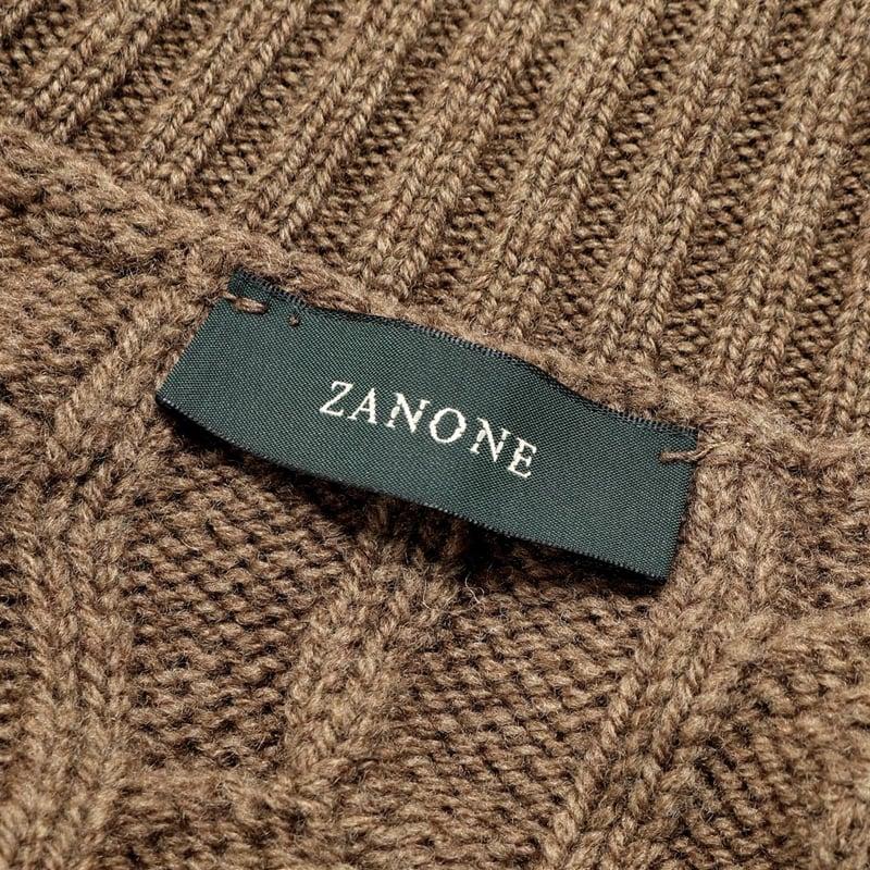 美品 ZANONE セーター ブラウン系 #50 羊毛 ハイネック ZANONE セーター ブラウン系 #50 羊毛 ハイネック