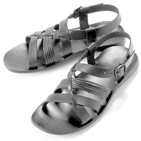 ゼウス Zeus 22ss バケッタレザーバックストラップサンダル 1513 Nera ブラック メンズ イタリア レザーサンダル 革サンダ