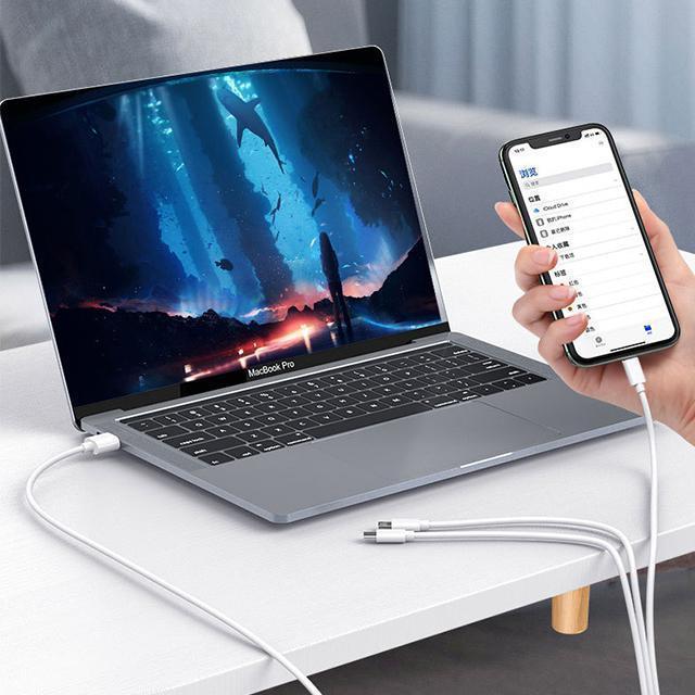 【3in1】充電ケーブル 3A 急速充電 データ転送 1.2m 充電ケーブル Lightning Type-C / iPhone / Android 同時給電可 急速充電器 USB iPhoneケーブル 高耐久｜ikisuru-st｜17