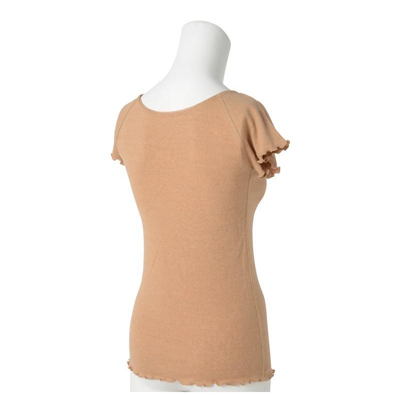 オーガニックガーデン 二の腕すっきり フレンチスリーブＴシャツ M・Lサイズ<br>オーガニックコットン日本製 294341 295341 | ORGANIC GARDEN | 01