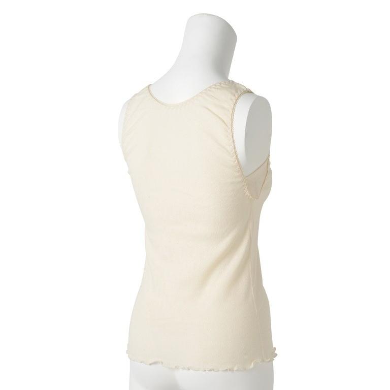 オーガニックガーデン 汗をしっかり吸収する ピコレース付 アクティブタンクトップ M・Lサイズ オーガニックコットン 日本製 294350 295350 | ORGANIC GARDEN | 01