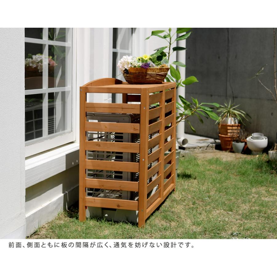 逆ルーバー室外機カバー 幅93 AIRNA(エアナ) エアコンカバー 簡単組立 日よけ 省エネ 格子 節電 和風 棚 ガーデン 目隠し 木製 天然木 園芸 庭 |  | 05