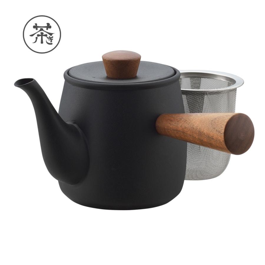 宮崎製作所 茶き 急須 茶こし付き 直火不可 0.38L くろいろ 小 CHA-3 | 茶き