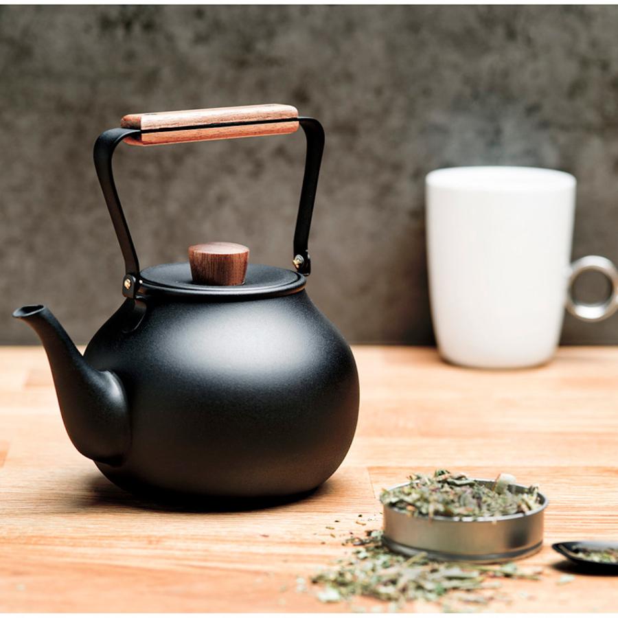 宮崎製作所 茶き 急須 茶こし付き 直火不可 0.7L くろいろ 大 CHA-6 HNM | 茶き | 01