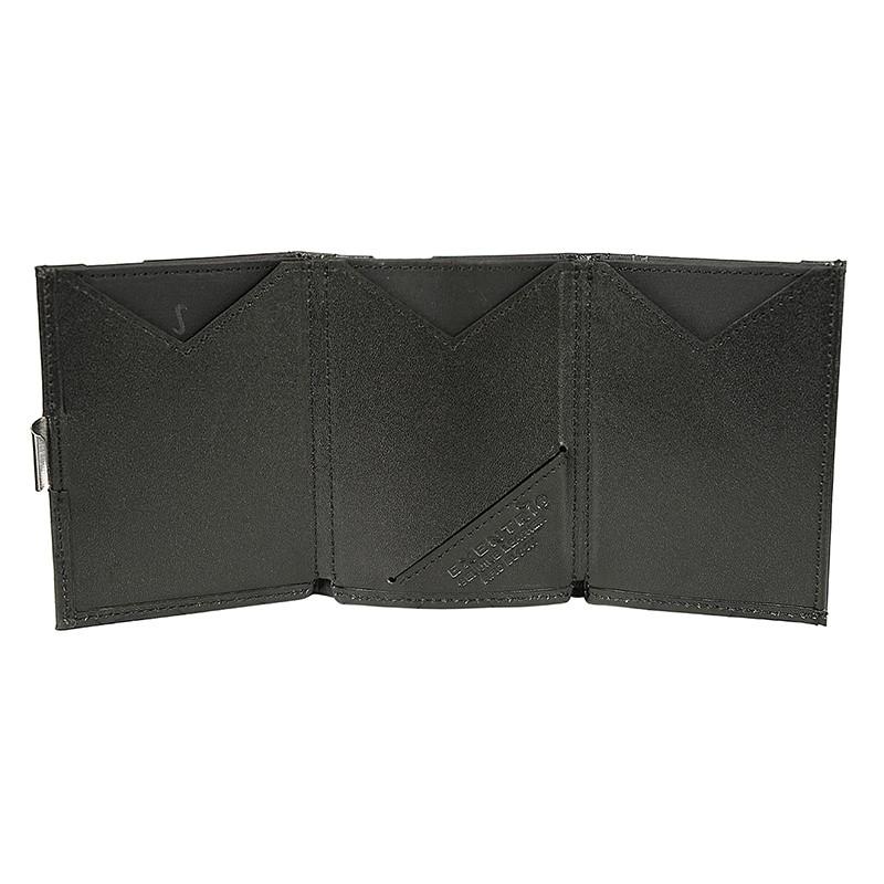 EXENTRI WALLET (エキセントリ ウォレット)ブラック 本革 三つ折り財布