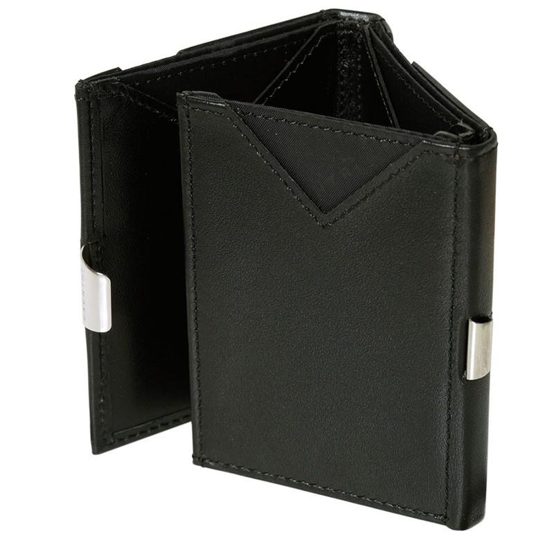 EXENTRI WALLET (エキセントリ ウォレット)ブラック 本革 三つ折り財布