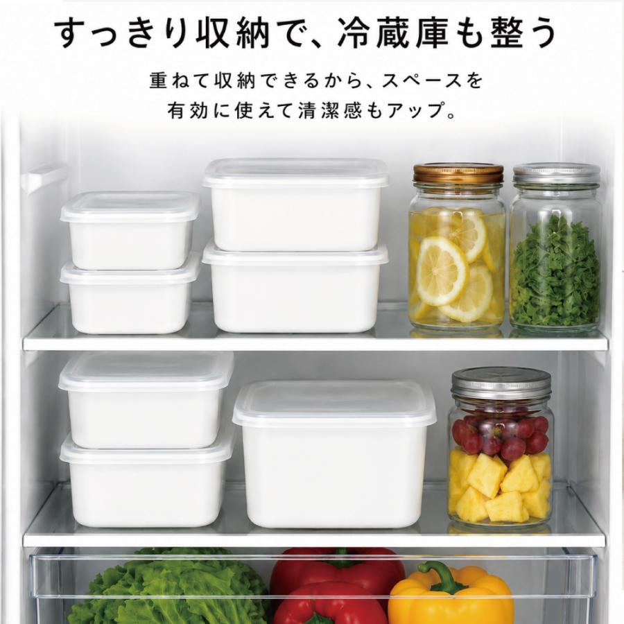 White Series 野田琺瑯 スクエア シール蓋付 ホワイトシリーズ