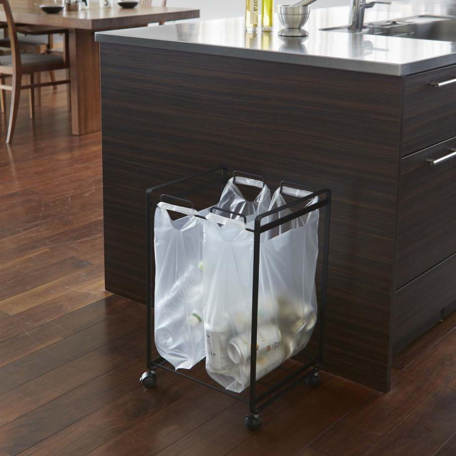 tower 分別ダストワゴン 2分別 タワー ホワイト ブラック 山崎実業