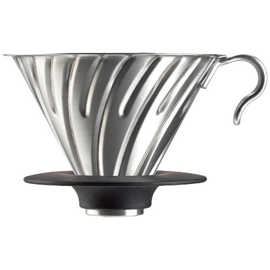 HARIO V60 メタル コーヒードリッパー コーヒードリップ 1〜4杯用 ヘアラインシルバー VDM-02HSV VDMR-02-HSV ハリオ HNM | HARIO