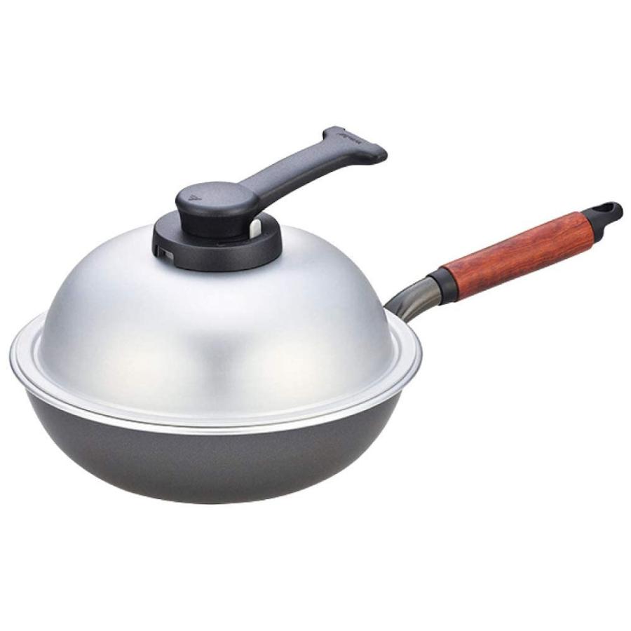 北陸アルミニウム ウー・ウェンパン+【IH対応】24cm 蒸炒鍋 ウーウェン