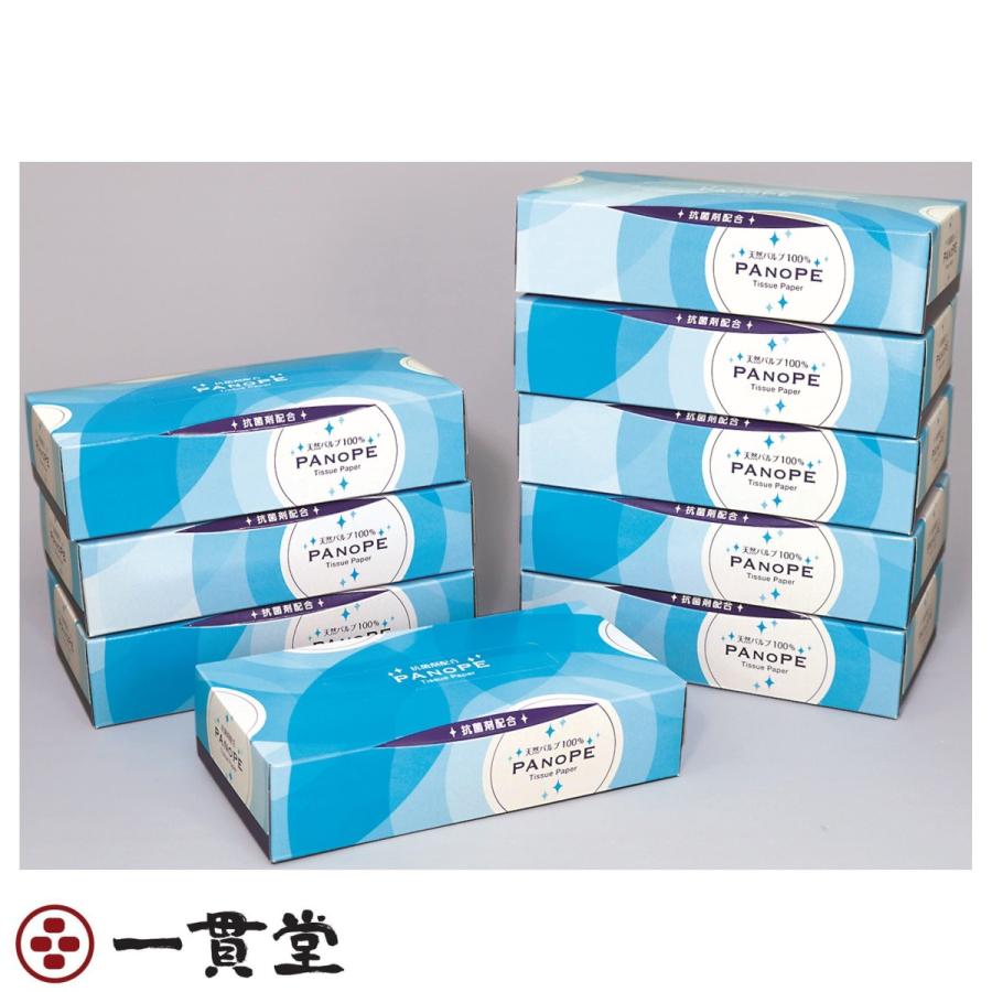 抗菌ティッシュPANOPE(パノペ) エコ寸150W(抗菌剤配合) 3P×20個(60個)  8セット  田子浦パルプ