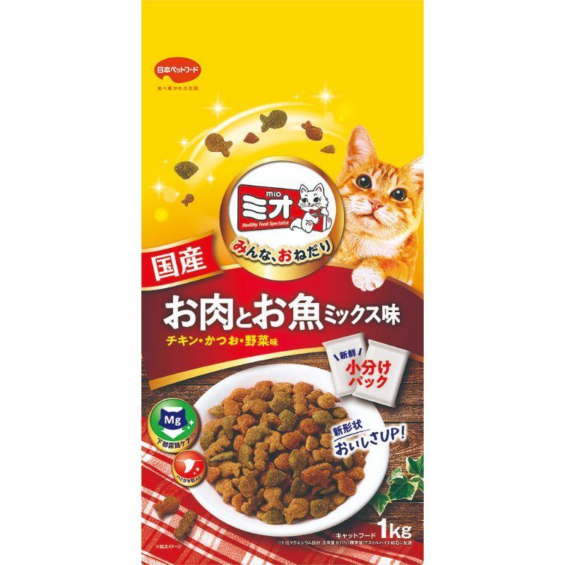 日本ペットフード  ミオドライミックス お肉とお魚ミックス味 1kg 入数10  単位販売