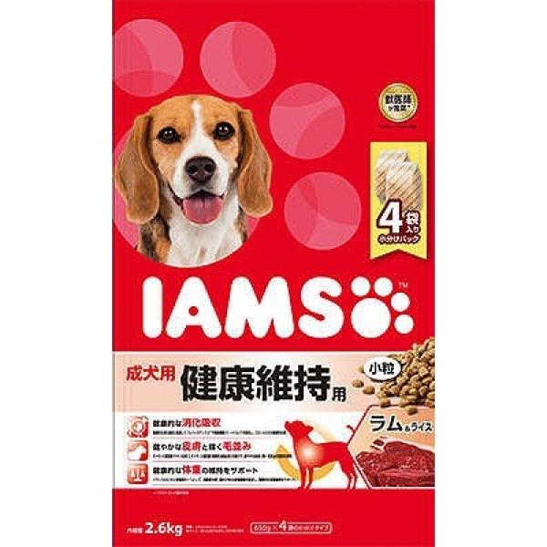 値引 アイムス IAMS ドッグフード 7歳以上用 健康サポート 小粒 ラムライス シニア犬用 2.6キログラム x